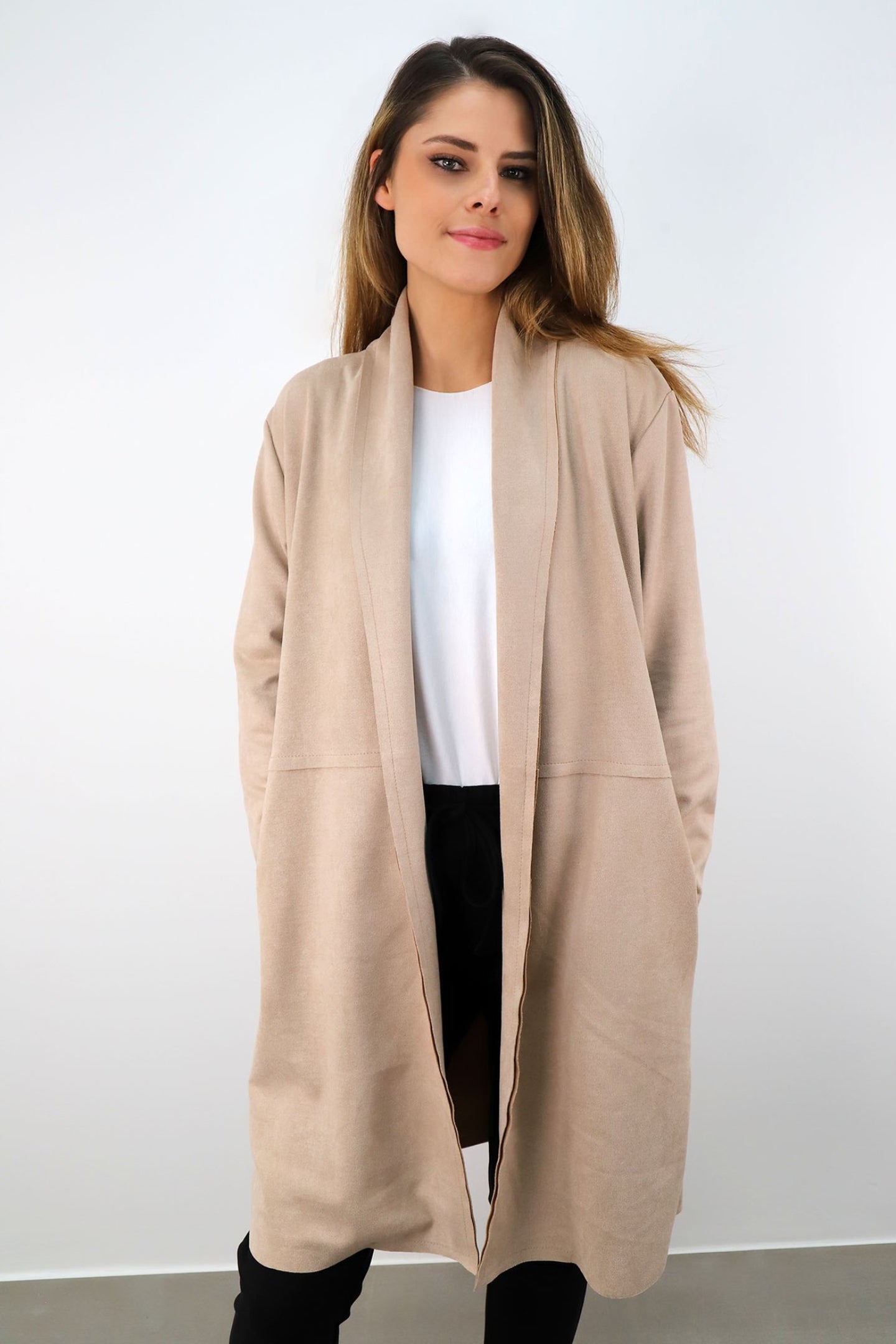 Wildlederoptik mantel Sale